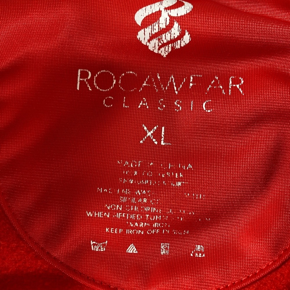 Rocawear Classic Red Track Jacket Athletic Stripe Full Zip Men's XL - Picture 3 of 7